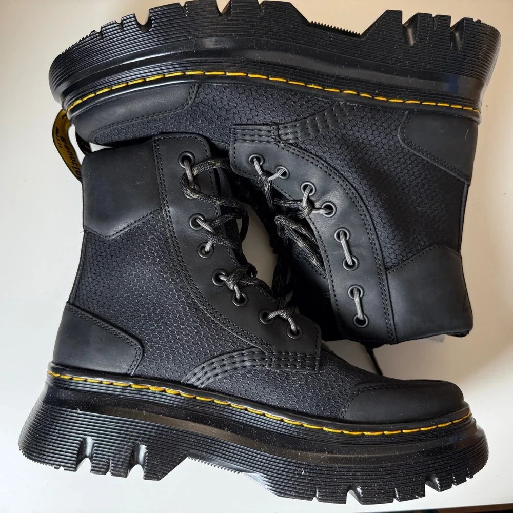 Dr Martens Tarik TG Black Extra Tough Nylon Leather Utility Boots US M 6 L 7